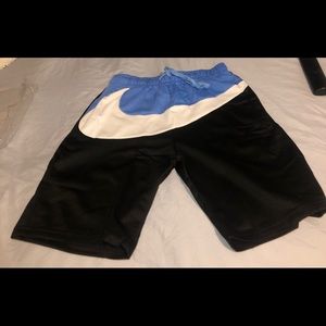Nike Big Swoosh Shorts Blue White Black New Size Medium